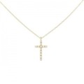 エテ クロス ダイヤモンド ネックレス 0.04CT