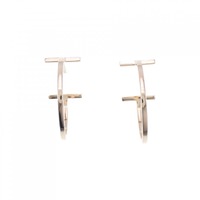 ティファニー Tワイヤーフープ ミディアム ピアス