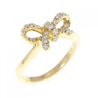 K18YG リボン ダイヤモンド リング 0.18CT