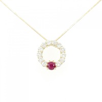 K18YG ルビー ネックレス 0.51CT
