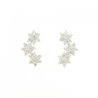 K18WG ダイヤモンド ピアス 0.84CT