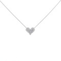K18WG ハート ダイヤモンド ネックレス 0.30CT