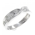 K14WG ダイヤモンド リング 0.13CT
