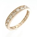 K18PG ハーフエタニティ ダイヤモンド リング 1.00CT