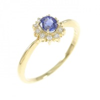 K18YG サファイヤ リング 0.30CT