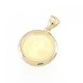K18YG枠 コイン ペンダント