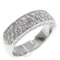 PT パヴェ ピンクダイヤモンド リング 0.17CT
