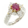 PT/K18YG ルビー リング 1.11CT