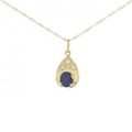 K18YG/750YG サファイヤ ネックレス 0.55CT