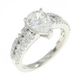 【リメイク】PT ダイヤモンド リング 1.014CT E VVS2 ペアシェイプ