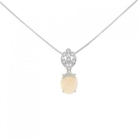 K18WG オパール ネックレス 1.48CT