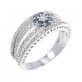 K18WG フラワー ダイヤモンド リング 0.70CT