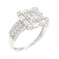 K18WG ダイヤモンド リング 1.00CT