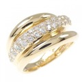 K18YG パヴェ ダイヤモンド リング 0.58CT