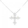 K18WG クロス ダイヤモンド ネックレス 1.00CT