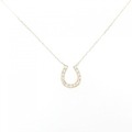 【リメイク】K18YG ホースシュー ダイヤモンド ネックレス 0.10CT