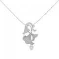 K18WG ダイヤモンド ネックレス 0.25CT