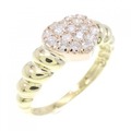 K18YG/K18PG ハート ダイヤモンド リング 0.30CT