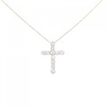 K18YG クロス ダイヤモンド ネックレス 1.00CT