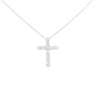 K18YG クロス ダイヤモンド ネックレス 1.00CT