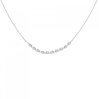 K18WG ダイヤモンド ネックレス 0.14CT