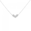 K18WG ハート ダイヤモンド ネックレス 0.32CT