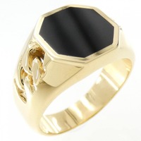 K18YG オニキス リング