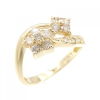 K18YG フラワー ダイヤモンド リング 0.50CT
