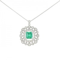 K18WG エメラルド ネックレス 1.278CT コロンビア産