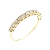 K18YG ハーフエタニティ ダイヤモンド リング 0.50CT