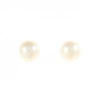 K14WG アコヤパール ピアス 7.6mm