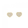【リメイク】K18YG ハート ダイヤモンド ピアス 0.30CT
