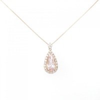 【新品】K18PG モルガナイト ネックレス 2.70CT