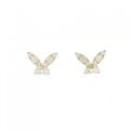 【リメイク】K18YG バタフライ ダイヤモンド ピアス 0.30CT