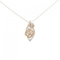 K18PG ローズ ダイヤモンド ネックレス 0.23CT