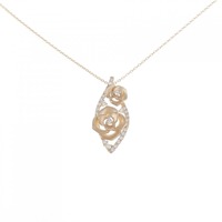 K18PG ローズ ダイヤモンド ネックレス 0.23CT