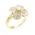 K18YG フラワー ダイヤモンド リング 0.20CT