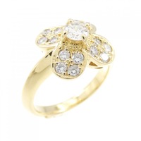 K18YG フラワー ダイヤモンド リング 0.20CT