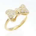 K18YG リボン ダイヤモンド リング 0.30CT