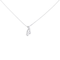 K18WG ダイヤモンド ネックレス 0.16CT