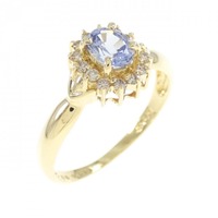 K18YG サファイヤ リング 0.48CT