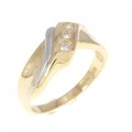 K18YG/PT ダイヤモンド リング 0.07CT