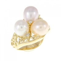 K18YG 淡水パール リング