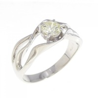K18WG ダイヤモンド リング 0.445CT
