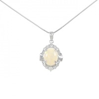 K18WG オパール ネックレス 1.00CT
