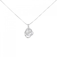 K18WG ダイヤモンド ネックレス 0.12CT