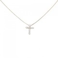 K18YG クロス ダイヤモンド ネックレス 0.30CT