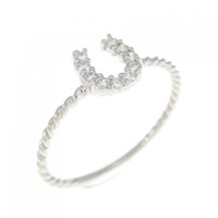 【リメイク】PT ホースシュー ダイヤモンド リング 0.10CT