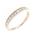 K18PG ハーフエタニティ ダイヤモンド リング 0.25CT