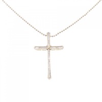 K18YG クロス ダイヤモンド ネックレス 0.50CT